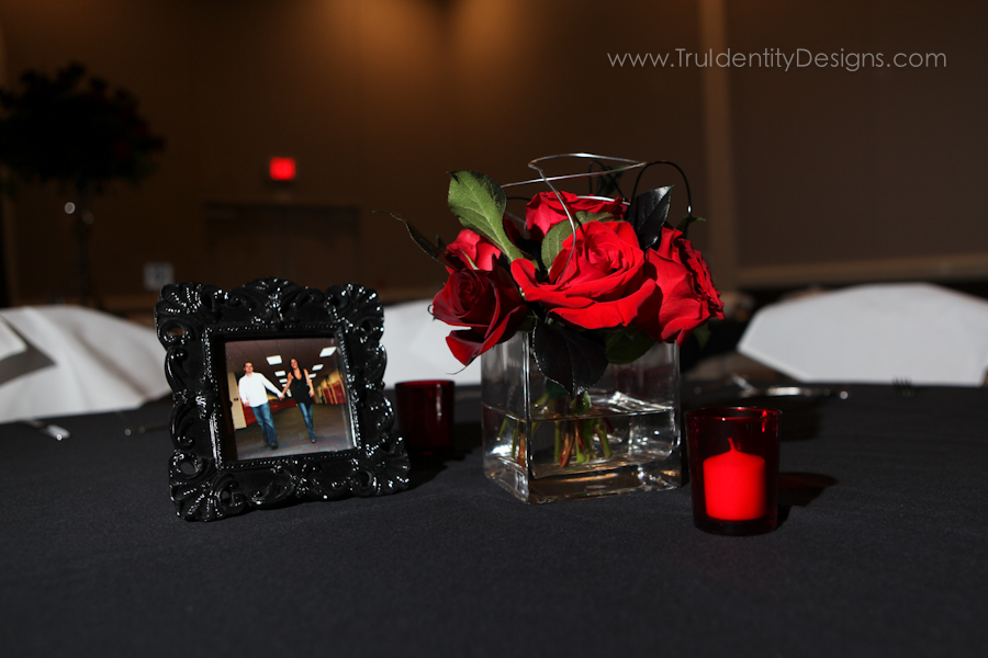red wedding reception