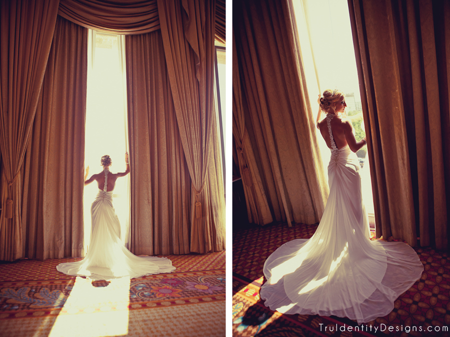 bridal photos at the Fairmont Hotel Dallas